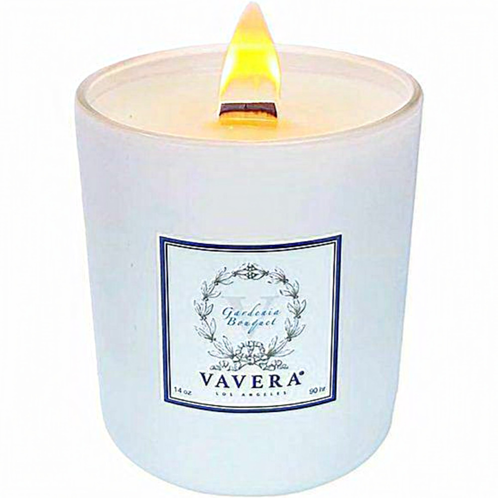 Gardenia Bouquet Burning Wooden Wick Natural Soy Luxury‎ Candles